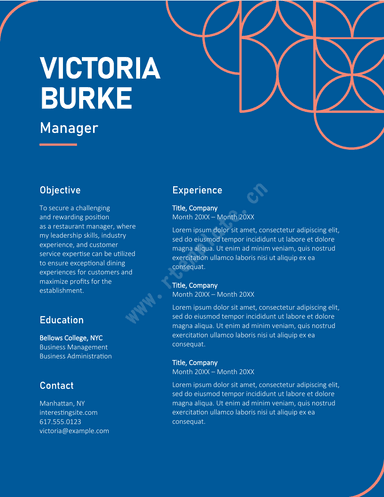 Creative food service resume_16